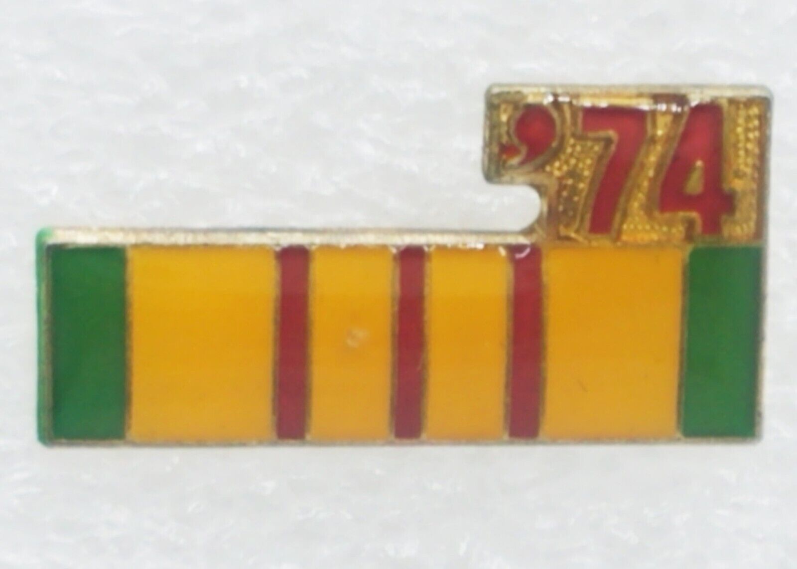 1974 Vietnam Service Ribbon Pin (metal base) Collectible - 2 Left
