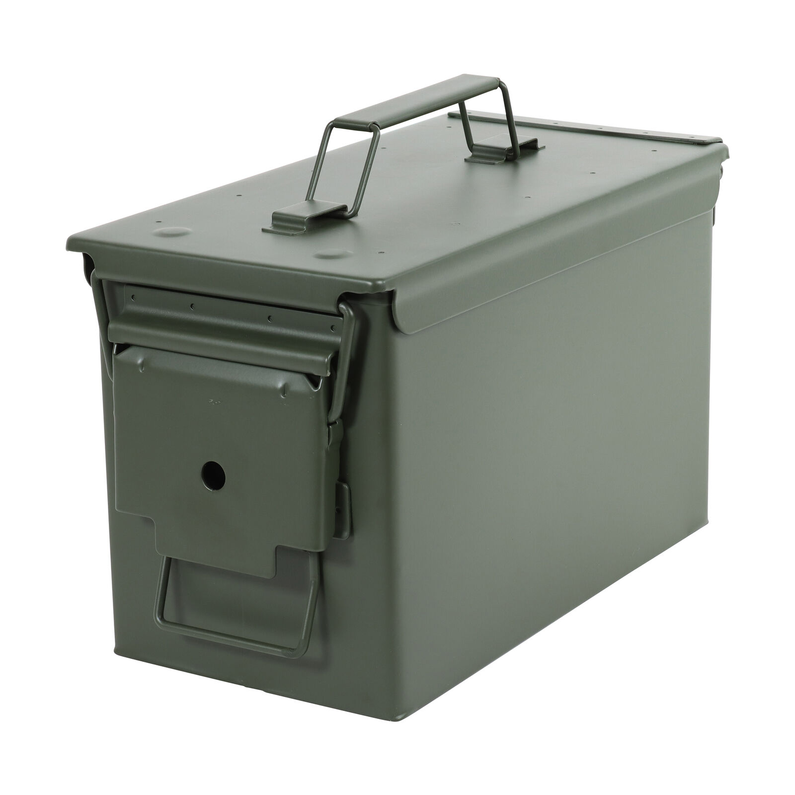 Redneck Convent Metal Ammo Storage Box - .50 Cal Green Locking Steel Ammo Can