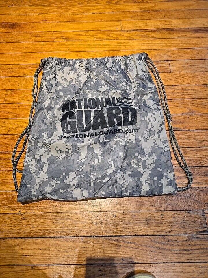 US ARMY National Guard Tactical Digital Camo Draw String Bag (a)