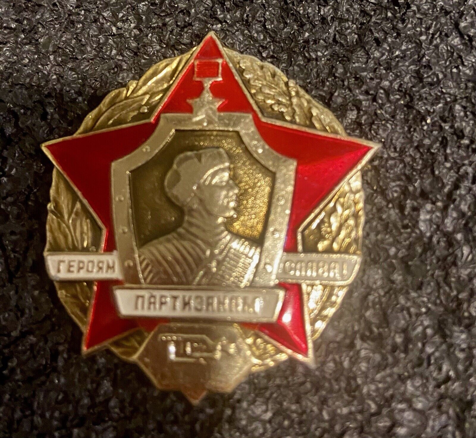 GLORY BADGE LOGO KGB SECRET UNIT PARTIZAN CCCP USSR