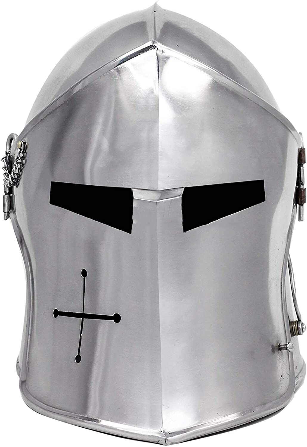 Spartan Costumes Medieval Knight Armor Barbuta Crusader Templar Helmet Wearable.