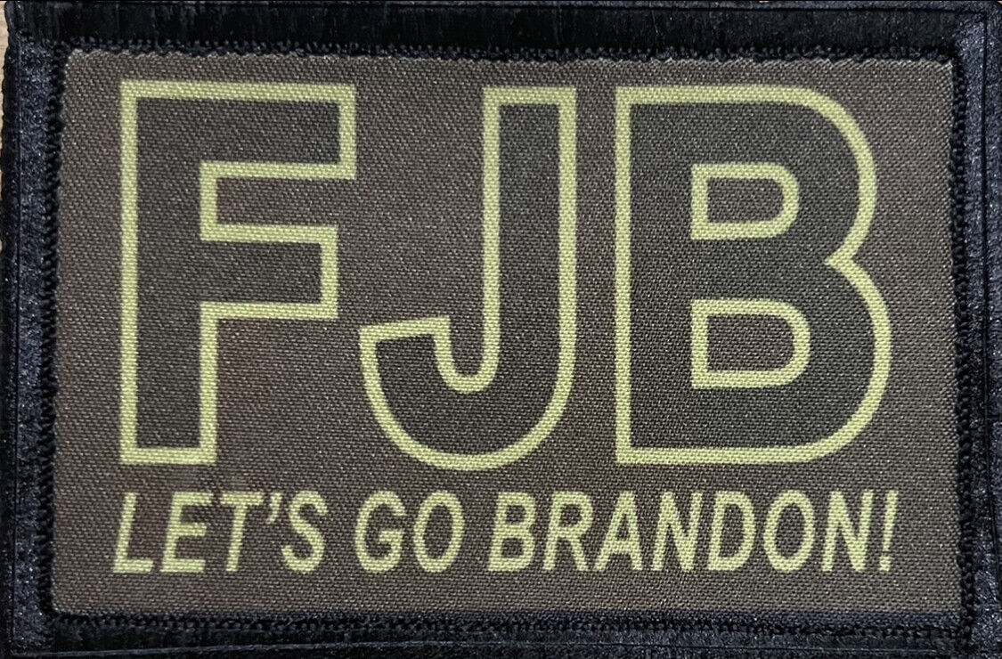 SUBDUED FJB Let's Go Brandon  Morale Patch Tactical Military Army Funny Biden 
