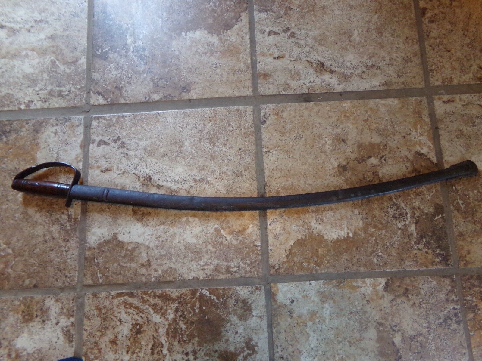 Unkown Early Unmarked Cavalry Sword with Blade Upside Down