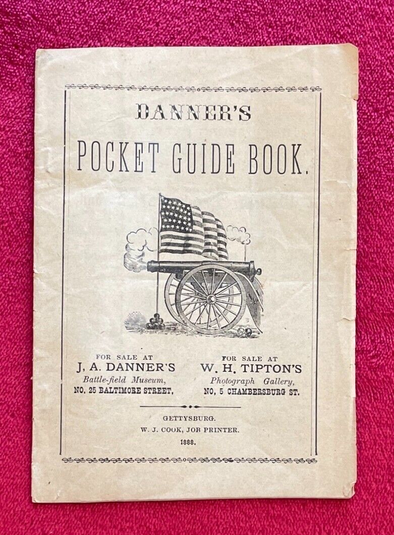1888 DANNER\'S POCKET GUILD BOOK - GETTYSBURG - RARE ORIGINAL BOOKLET