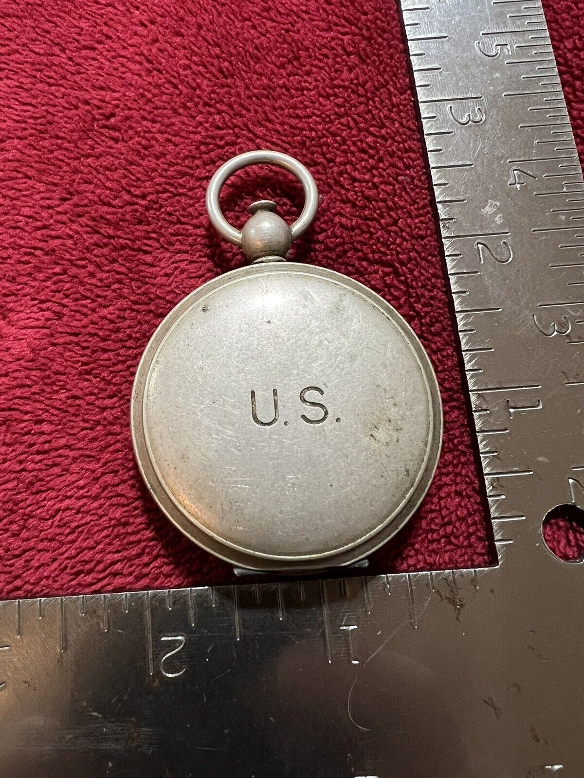 Vintage WW2 Wittnauer Army Air Force Military Pocket Compass, Officer/Enlisted.