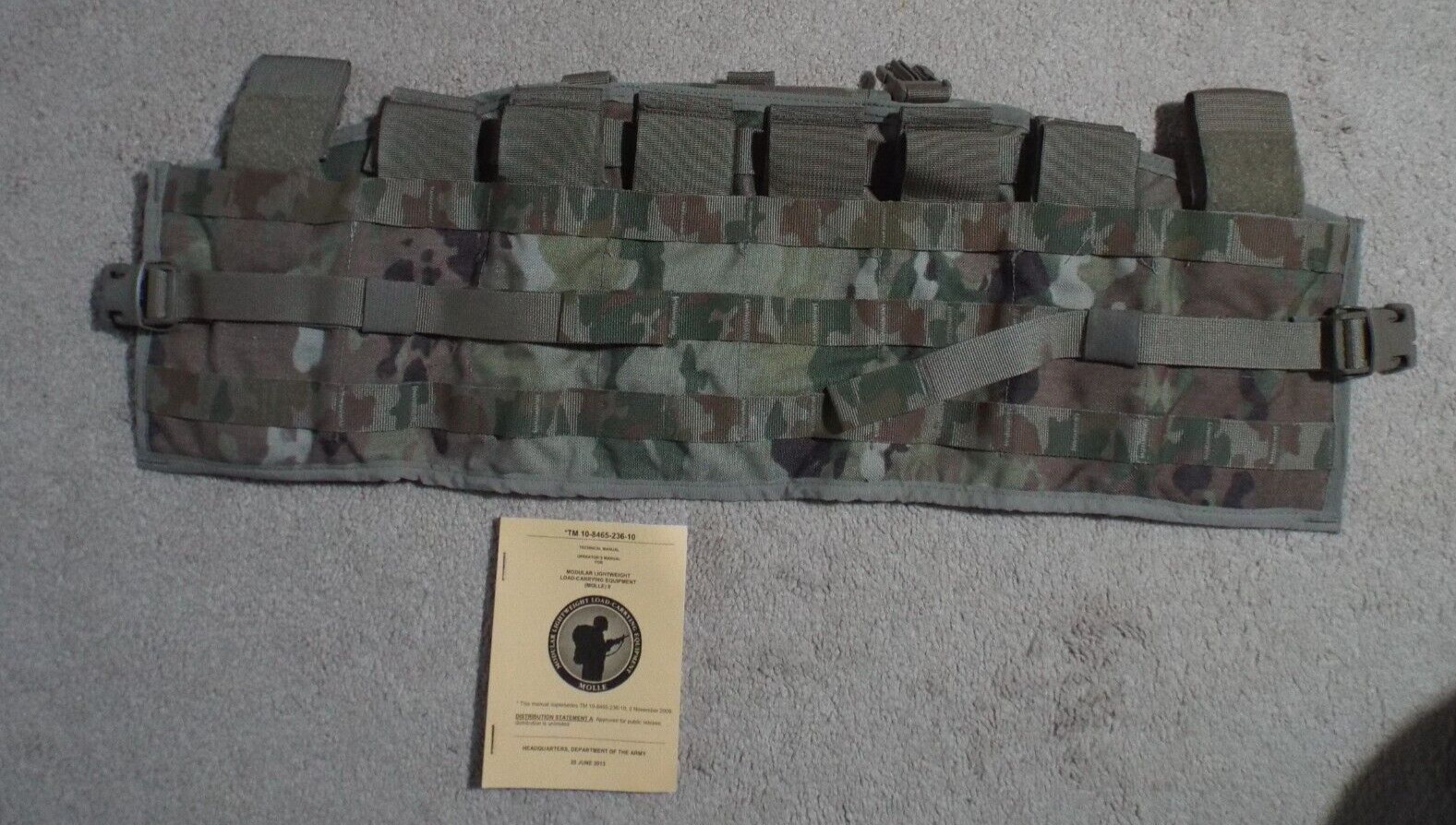 US Military Army Multicam MOLLE II Rifleman Set Tactical Assault Panel TAP