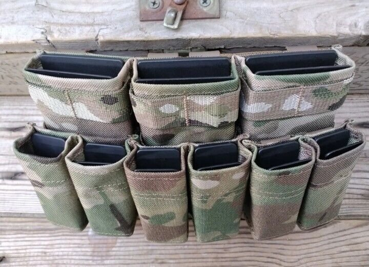 MULTICAM ESSTAC STYLE HIGH RIFLE & PISTOL POUCH COMBO FOR CHEST RIG OR VEST