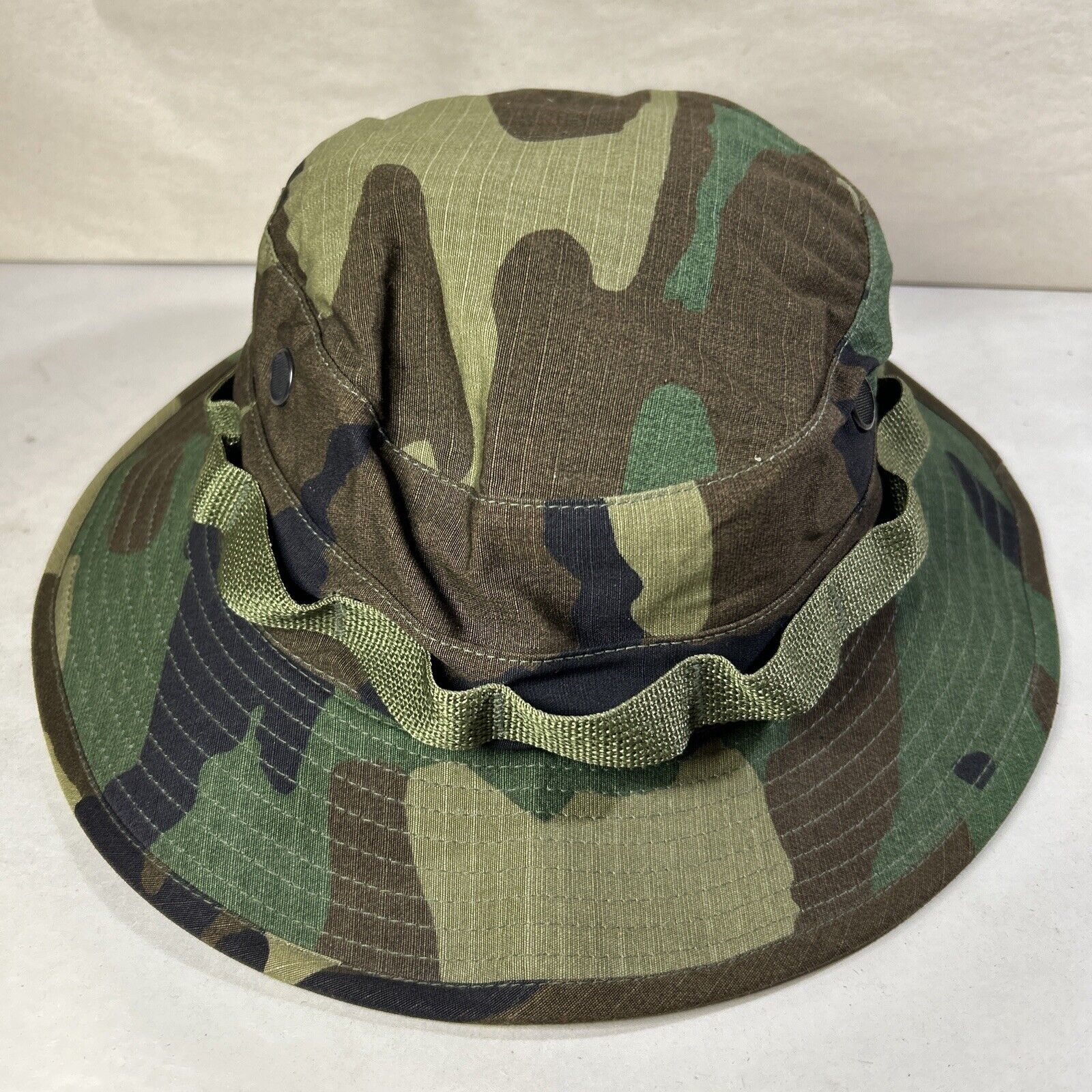 Boonie Hat Hot Weather Type II Spec-H-43577 Woodland camo Size 7 1/2 USGI