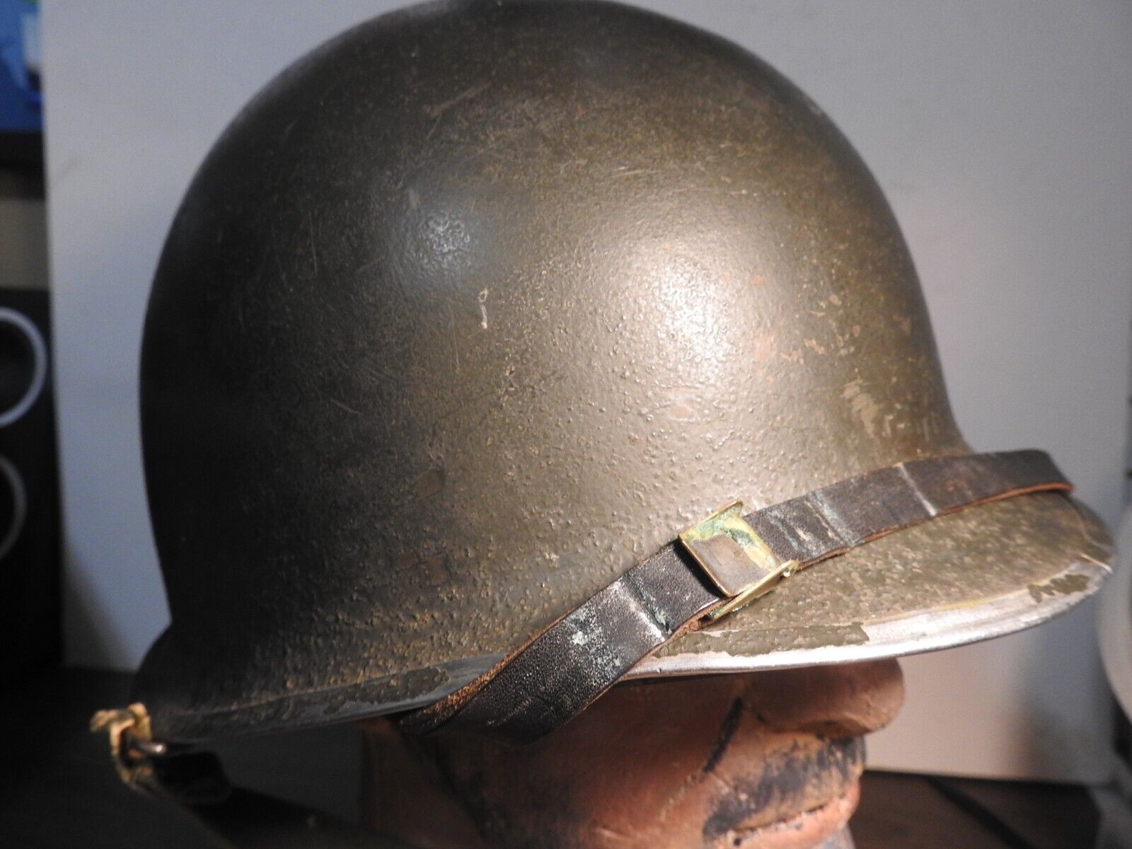 WWll M1 Front seam swivel bail helmet