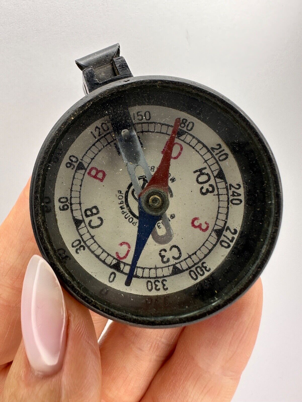 Compass Physelectropribor Moscow zad Karbolit Collectible Original Vintage USSR