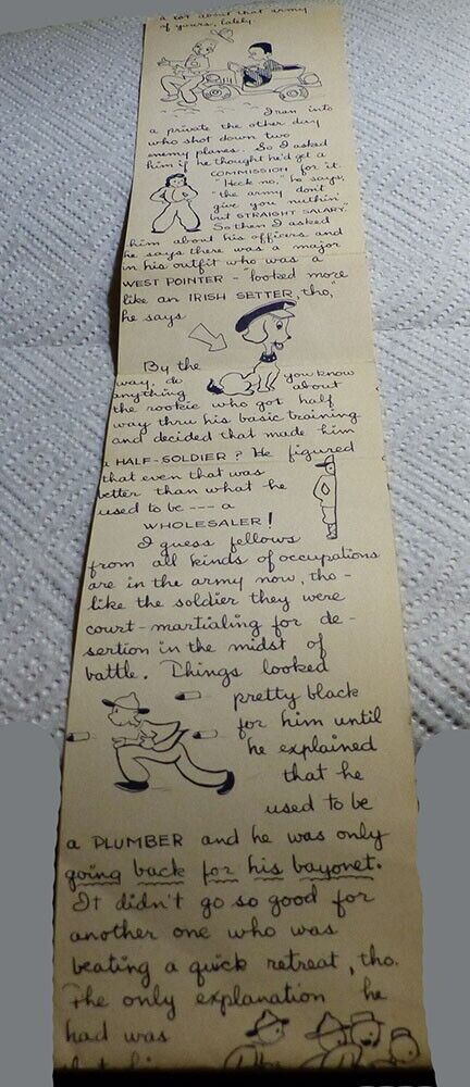 Meryle U.S.A. 1943 World War II WWII Good Long Letter Humorous Letter 53