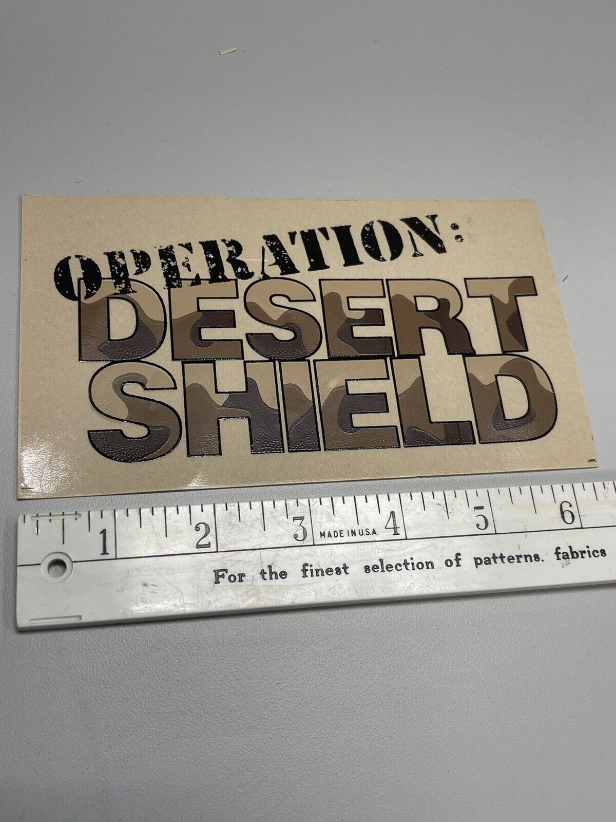 Operation Desert Shield Old Vintage USA Military Decal Sticker Camo 1990s War