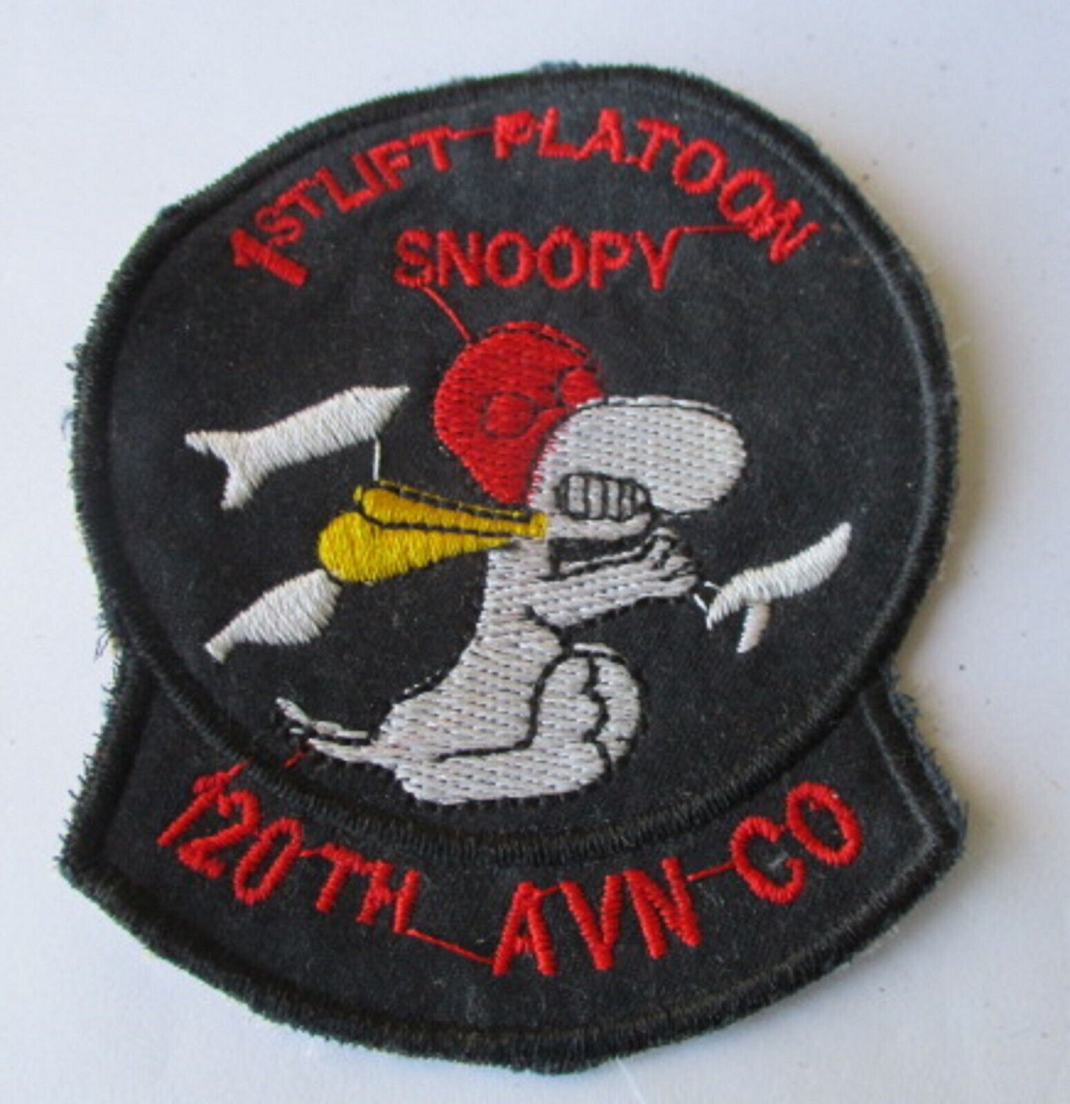 SNOOPPY 1st LIFT PLATOON 120th AVN COMPANY VINTAGE VIETNAM WAR PATCH
