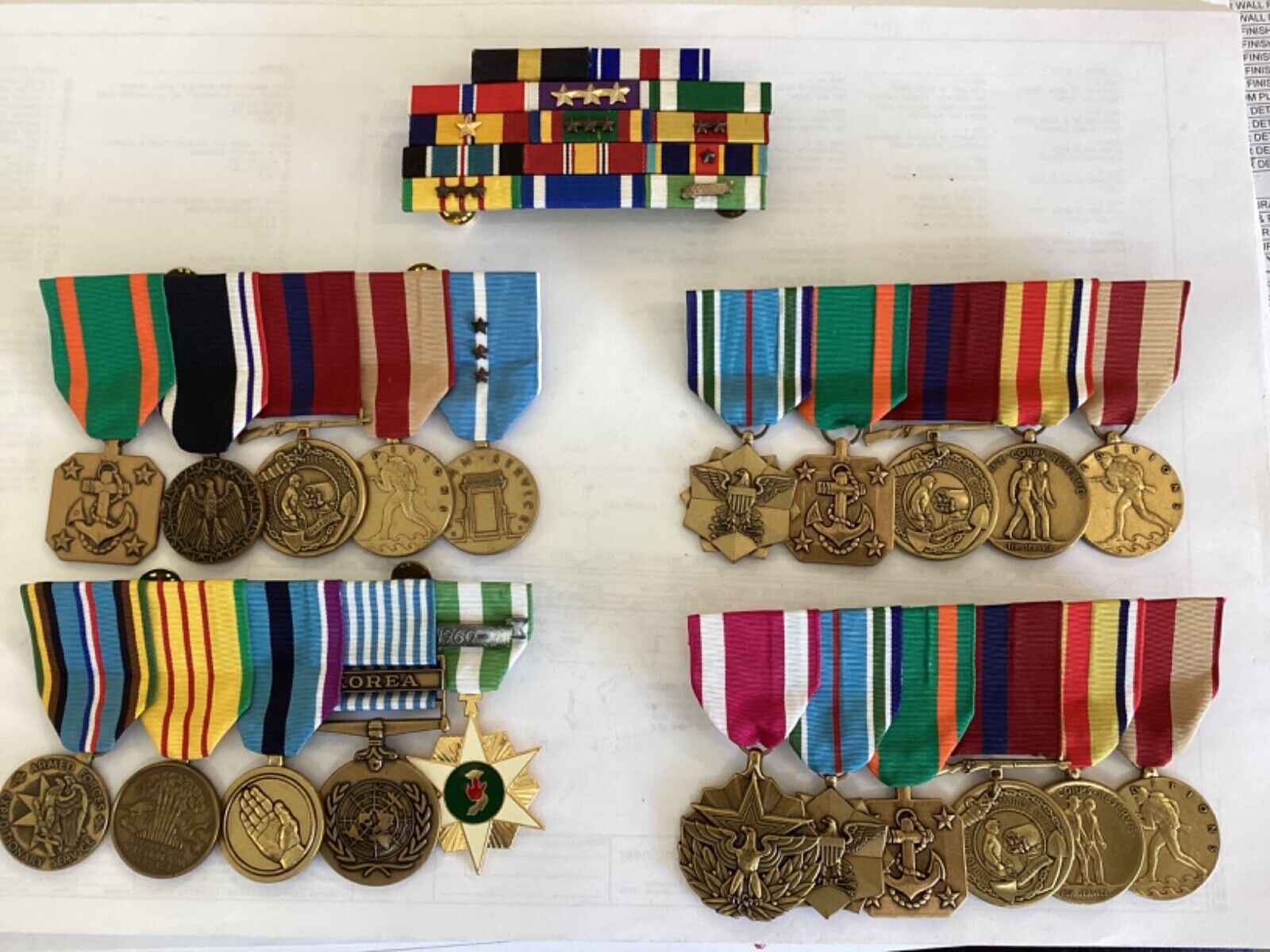 US Marine Medal Ribbon bar lot Vietnam & Cold War Era