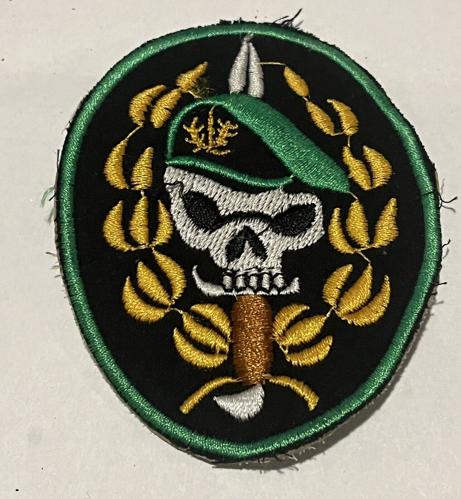 US Special Forces Patch Black OPS Dagger Deaths Head Vietnam War Military Badge