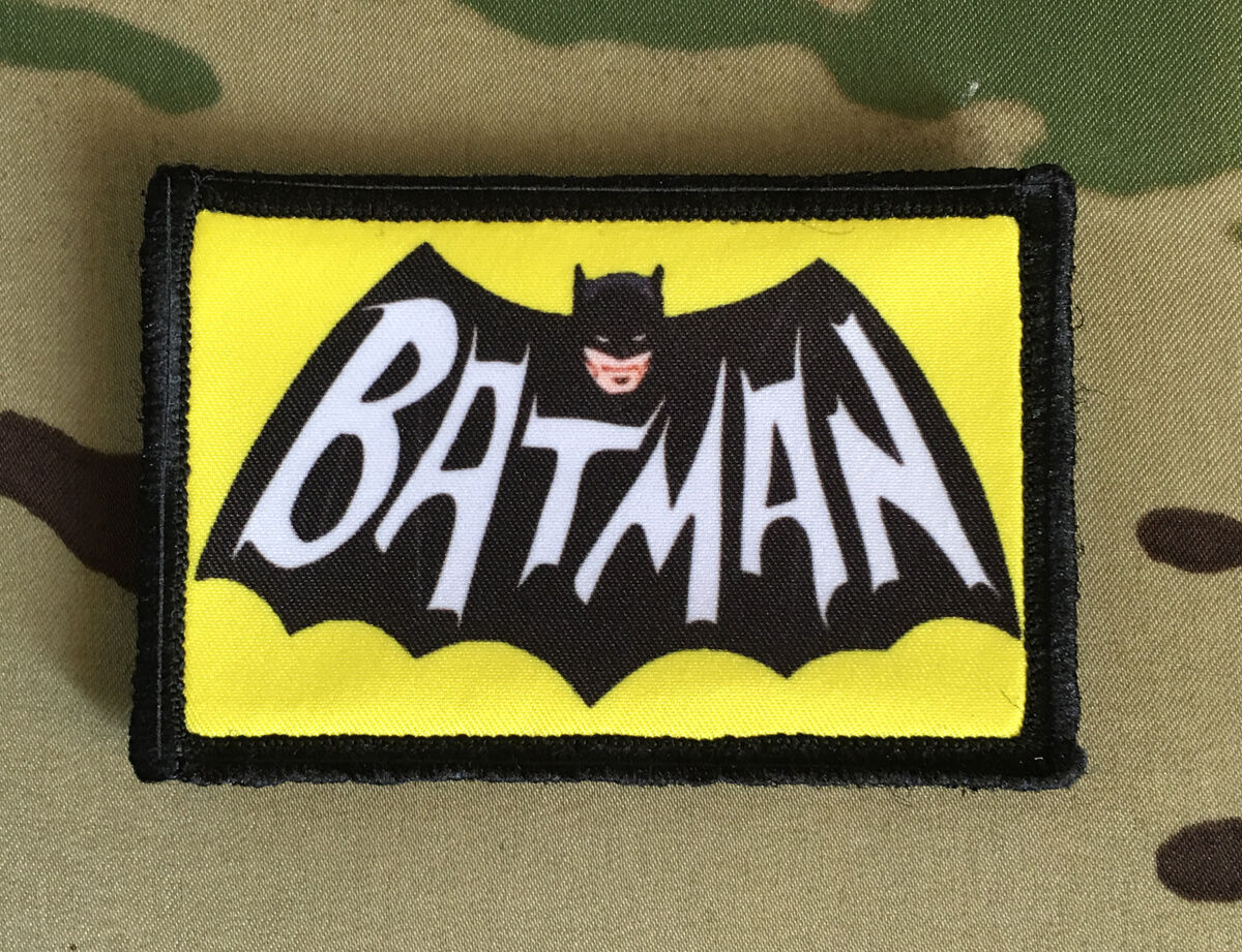 Batman Retro Logo Morale Patch  Tactical Military USA Hook Badge Army Flag