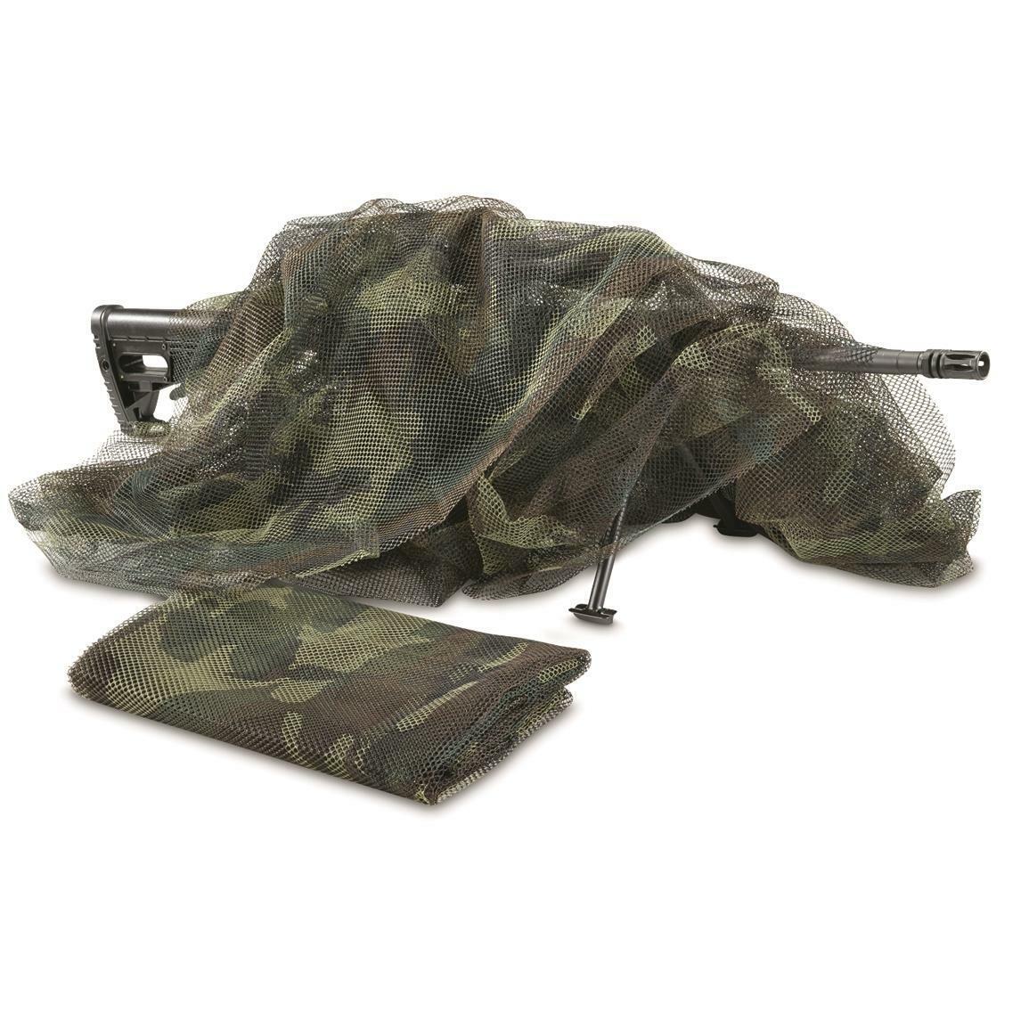 Military Woodland Sniper Veil - Army Mesh Camo Netting - Made in USA - 5' x 8'