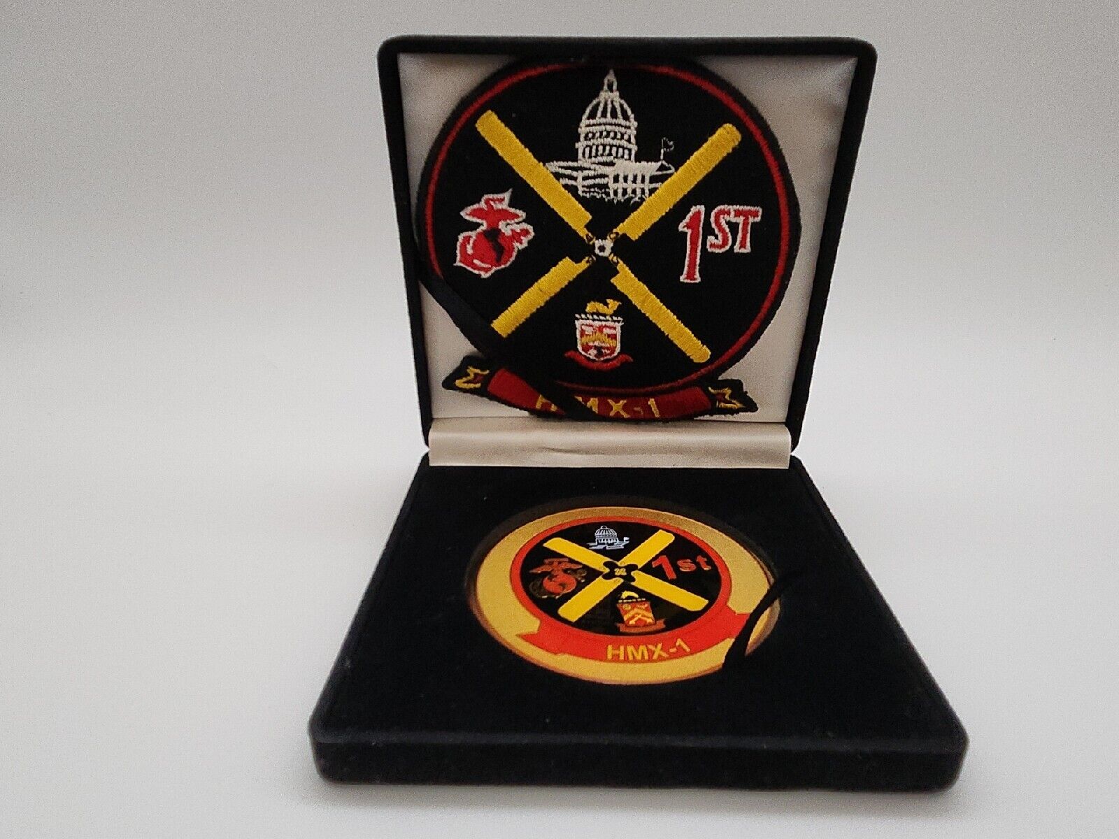 Marine One Helicopter Squadron HMX-1 PRESIDENTAL CHALLENGE COIN & PATCH 
