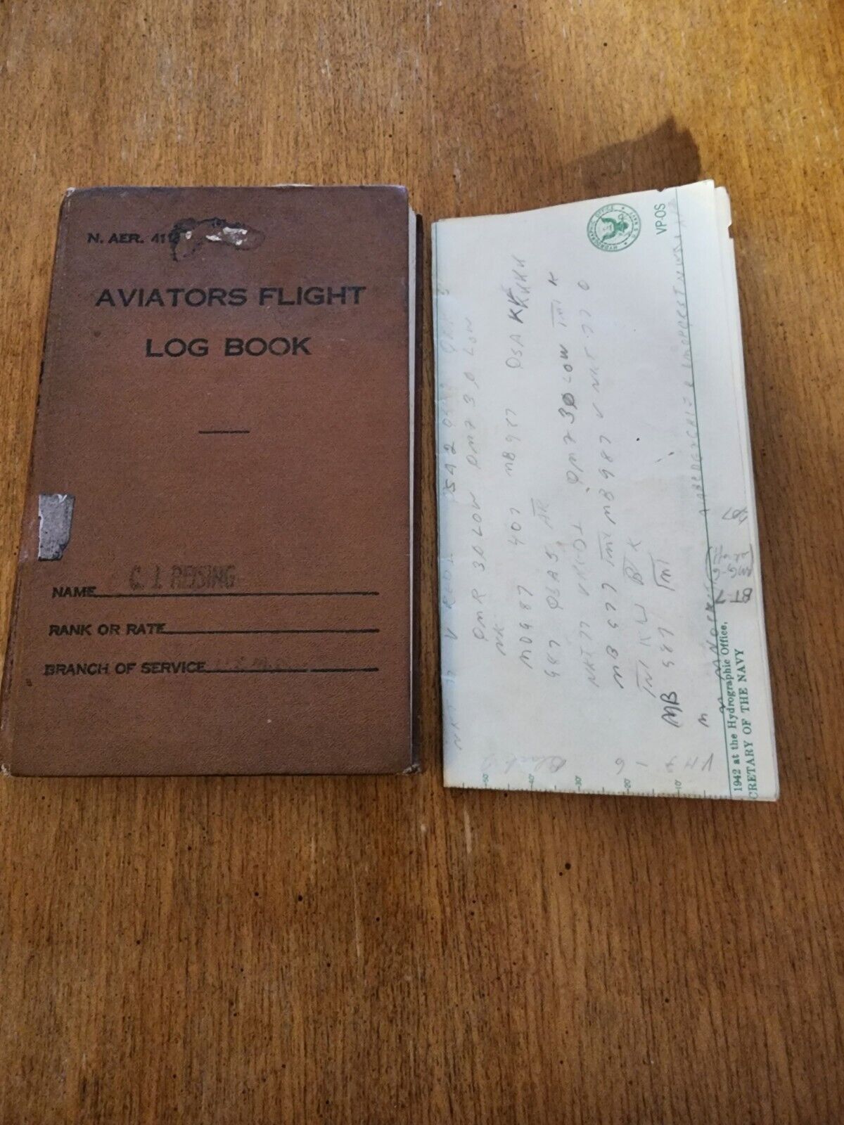 WORLD WAR II AVIATORS FLIGHT BOOK 1944 and 1945
