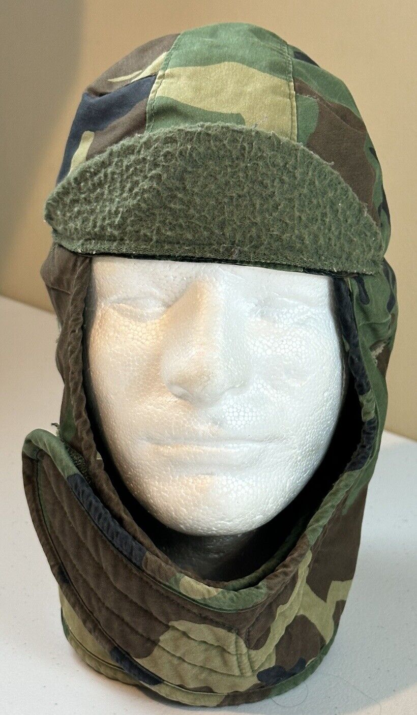 woodland camouflage Cold Weather Helmet Liner Size 7