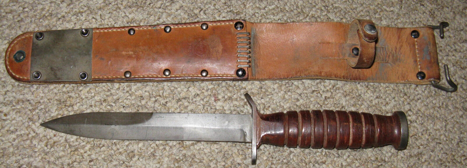 Perfect M3 Knife with Rare Barwood 1943 M6 Sheath