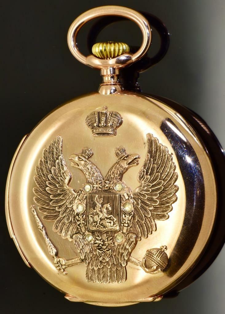 18k gold&Diamonds Patek Philippe REPEATER pocket watch award by Tsar Nicholas II