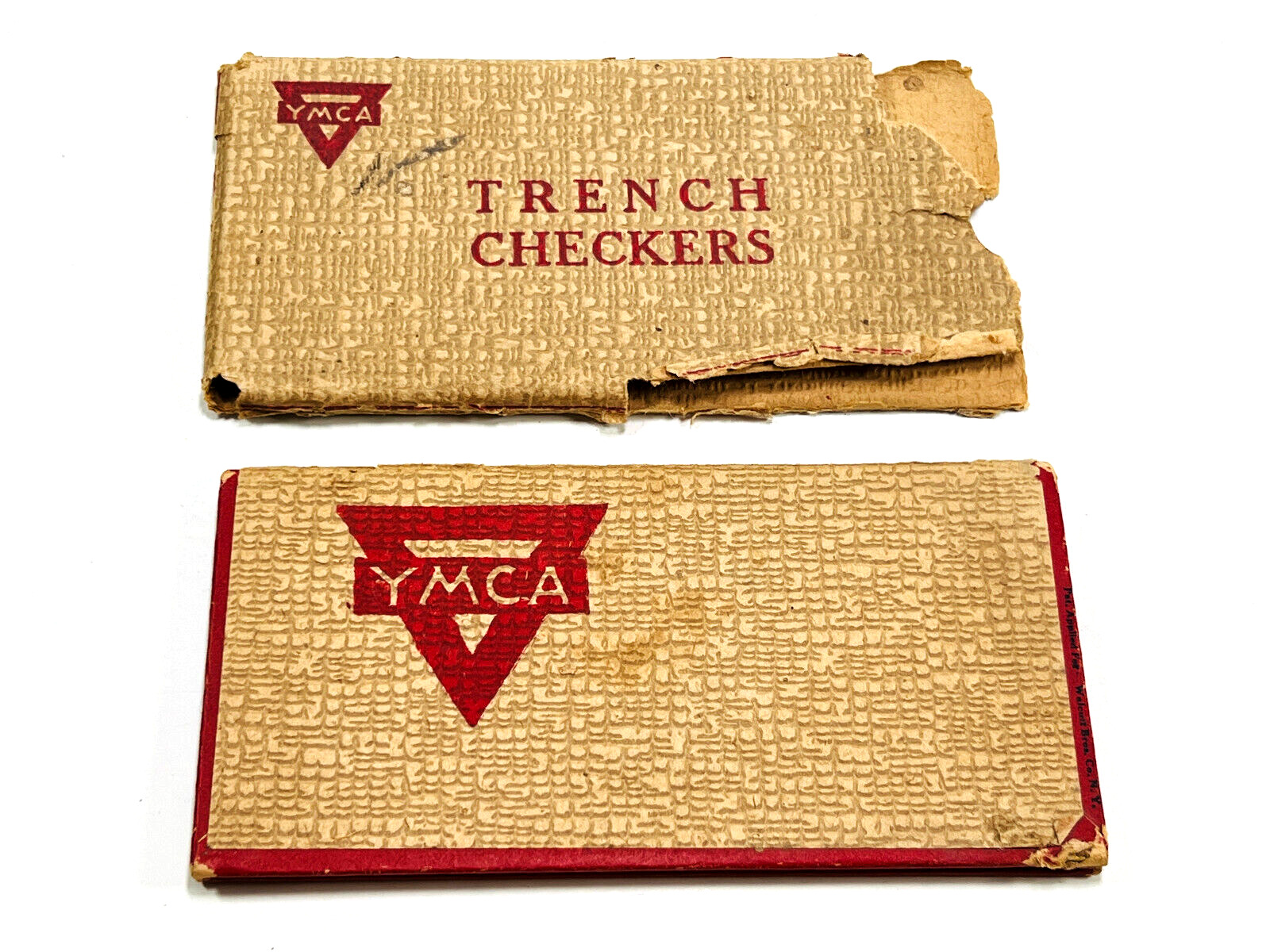 RARE ww1 wwi Soldier YMCA Trench Checkers toy game SET wow LOOK see pics