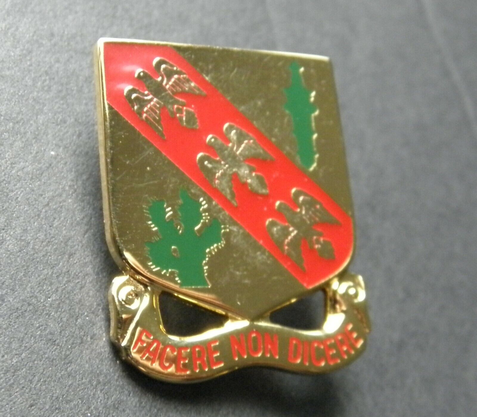 Army 107th Cavalry Regiment Lapel Pin Badge Crest 1 x 1.1 inches