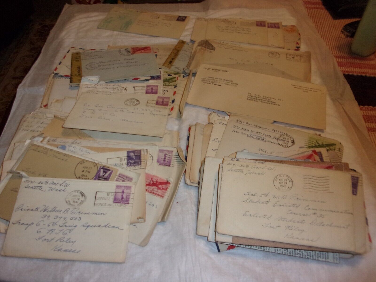 LOT OF 430 WW11 LETTERS FROM TWO SOLDIERS AND THEIR FAMILIES