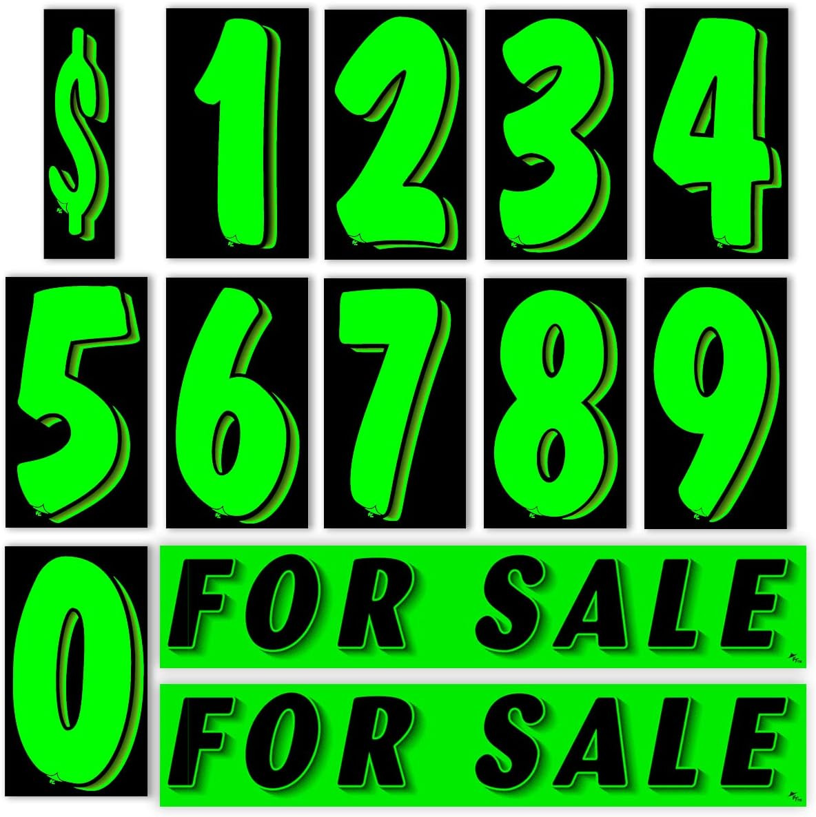 Windshield Numbers Vinyl Number and Decals 13 Dozen Car Lot Windshield Pricing S