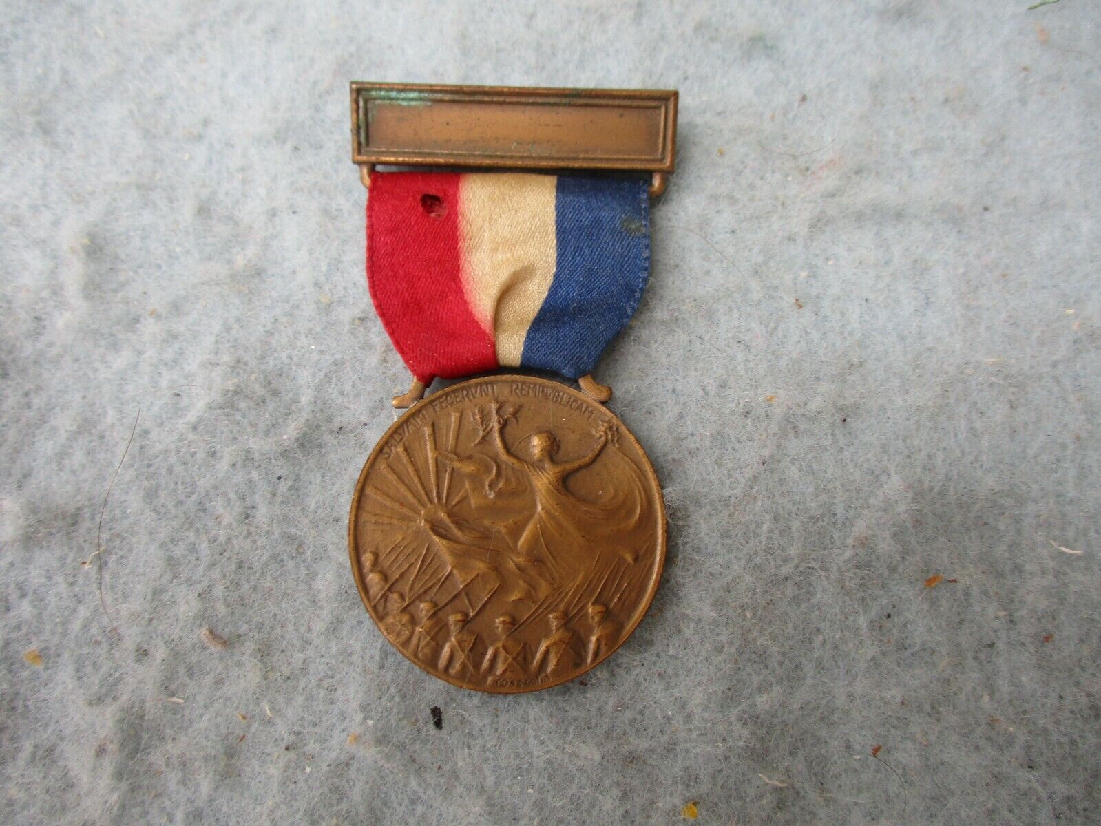 WWI US City Medal Manchester New Hampshire War Service Pin Back WW1