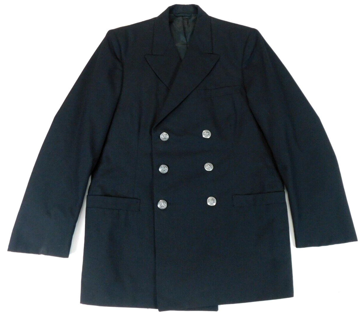 Vietnam US Navy Coat 40 Regular Summer Poly/Wool Dress Blue Enlisted Jacket