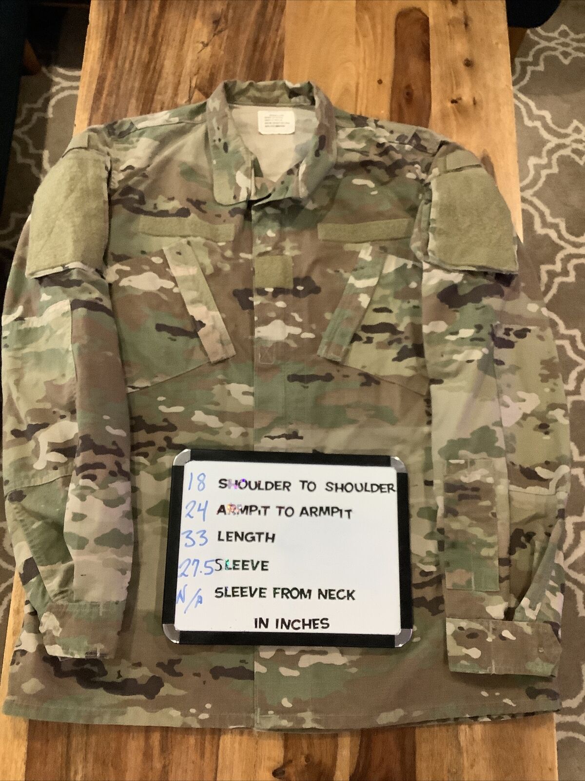 US Military Issue Unisex Army OCP Camouflage Combat Coat Jacket Medium Long