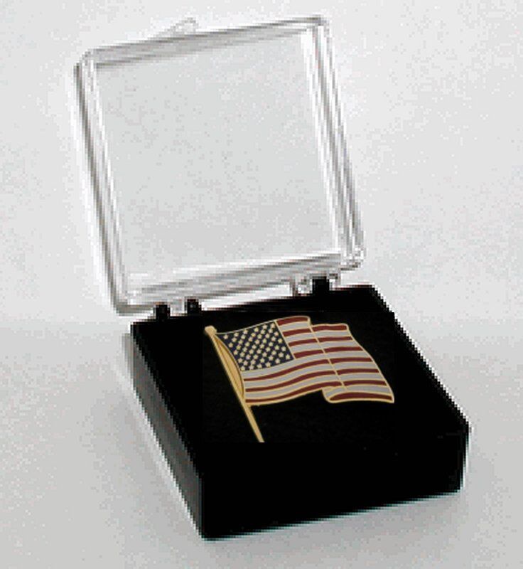US Flag Pin -  Two (2) 14 CT Gold Plated Cloisonne Lapel  Pin @ $5 each