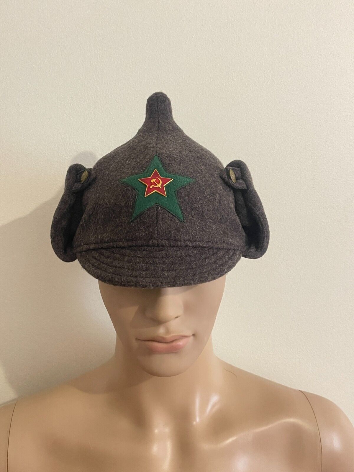 Vintage Soviet Red Army WW1-WW2 Hat Wool Budenovka Winter Hat Headwear USSR