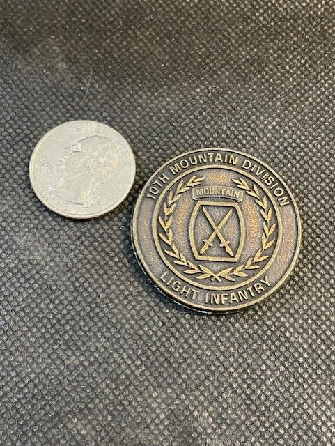 US Army Military Challenge Coin 10 Mountain Division Light Infantry To The Top