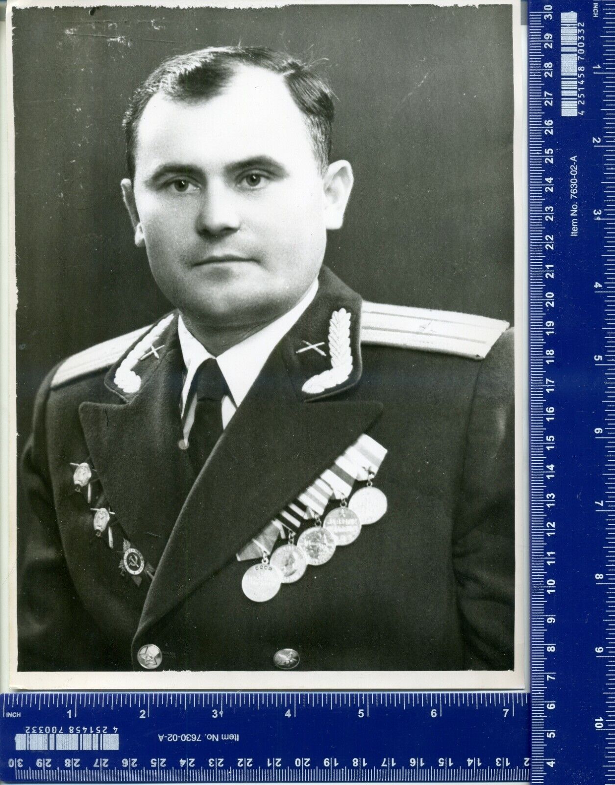 WW 2 War Hero 2 Order Red Star Banner USSR Photo officer Veteran