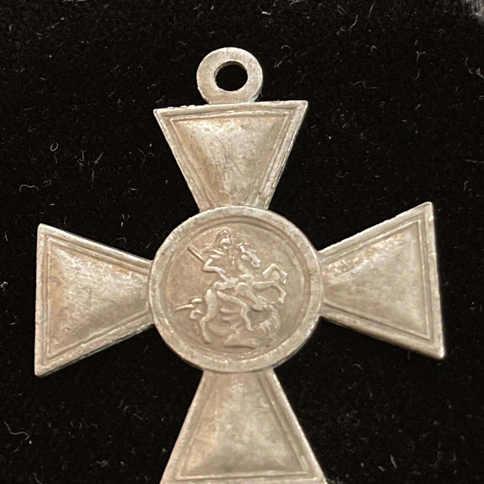 RUSSIA,EMPIRE ORDER OF SAINT GEORGE SILVER CROSS MEDAL 1st CLASS S.N.5640 ЖМ(YM)