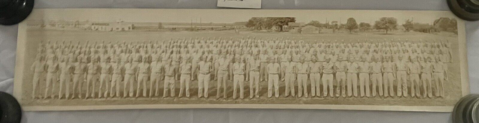 WW2 Era Panoramic Photograph 1942-1946 Group Army Fort Dix NJ David Pond Willis