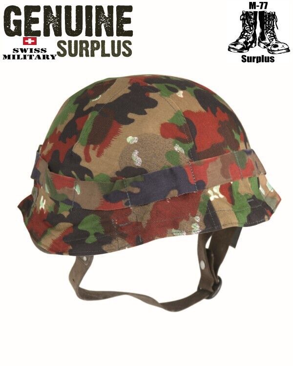 Surplus Swiss Army M71 Alpenflage Camo Helmet Cover fits MICH PASGT ACH LWH ECH