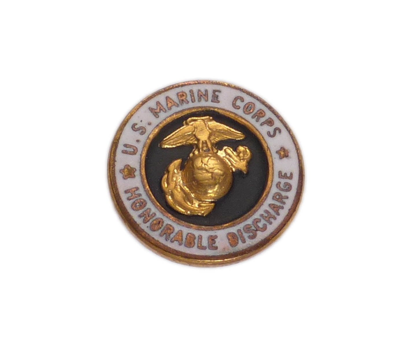USMC LAPEL PIN U.S. MARINES LAPEL BUTTON HONORABLE DISCHARGE