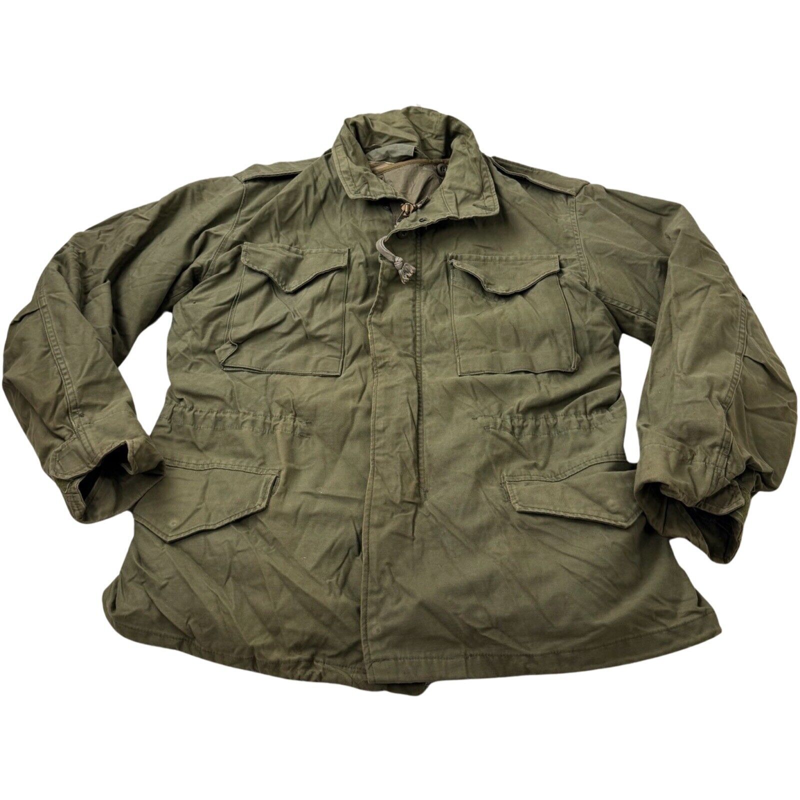 Vintage Military Og 107 Field Coat Jacket Lined Medium 1950’s Vietnam Era
