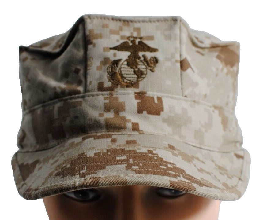USMC Marine Corps Garrison Desert MarpatUtility Cover Hat Size Medium 028
