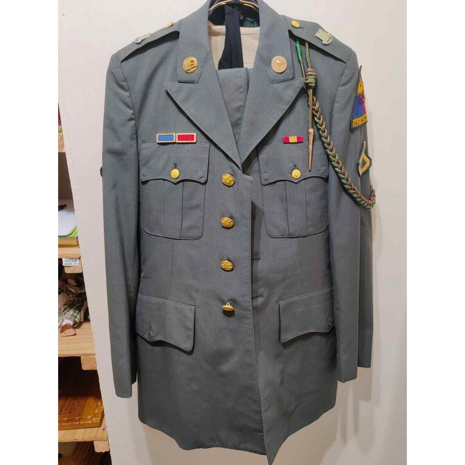 US Army Full Dress Uniform Vietnam War Era Jacket, Hat, Pants, Shirt, Belt,...
