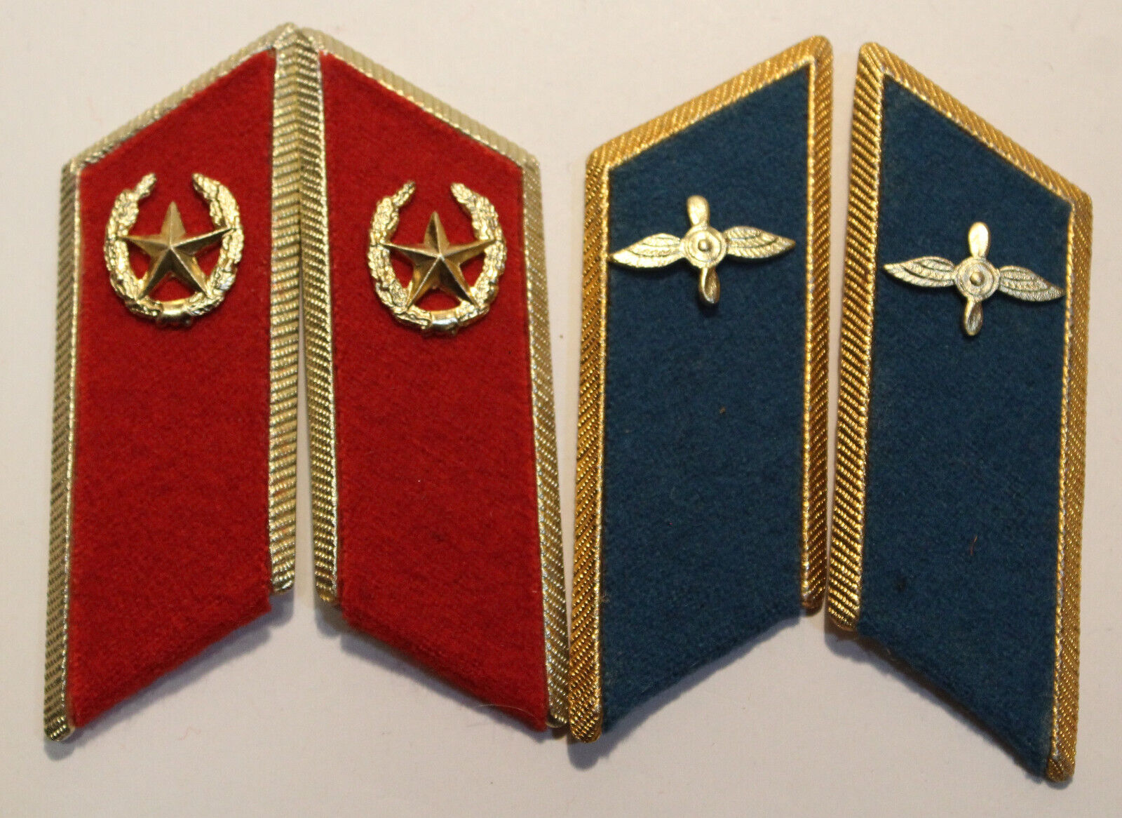 2pr Soviet Russia USSR Uniform Collar Tabs insignia Army Infantry & Air Force