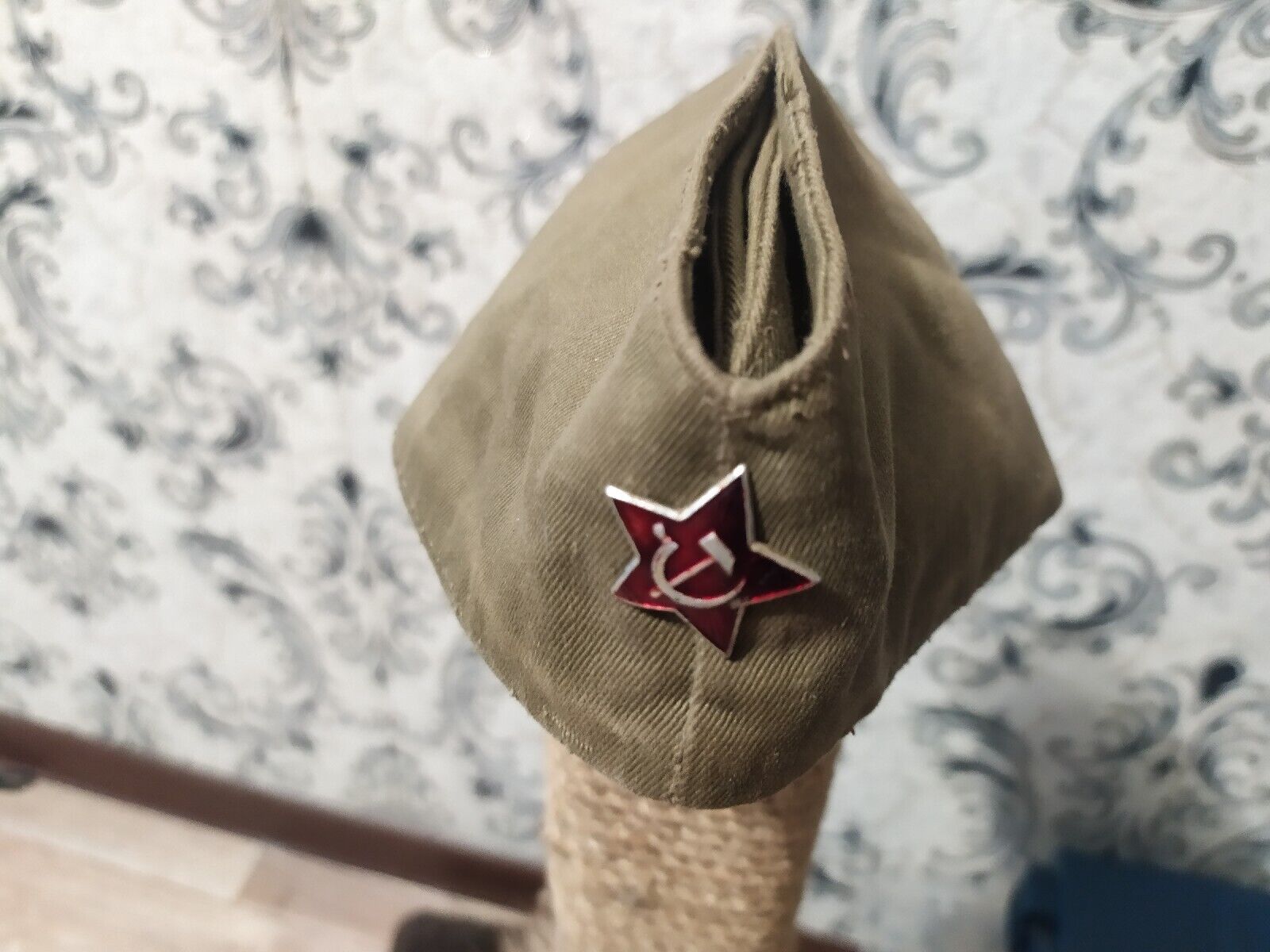 Vintage Pilotka Uniform Headdress Soviet Soldier World War II USSR Forage-Cap