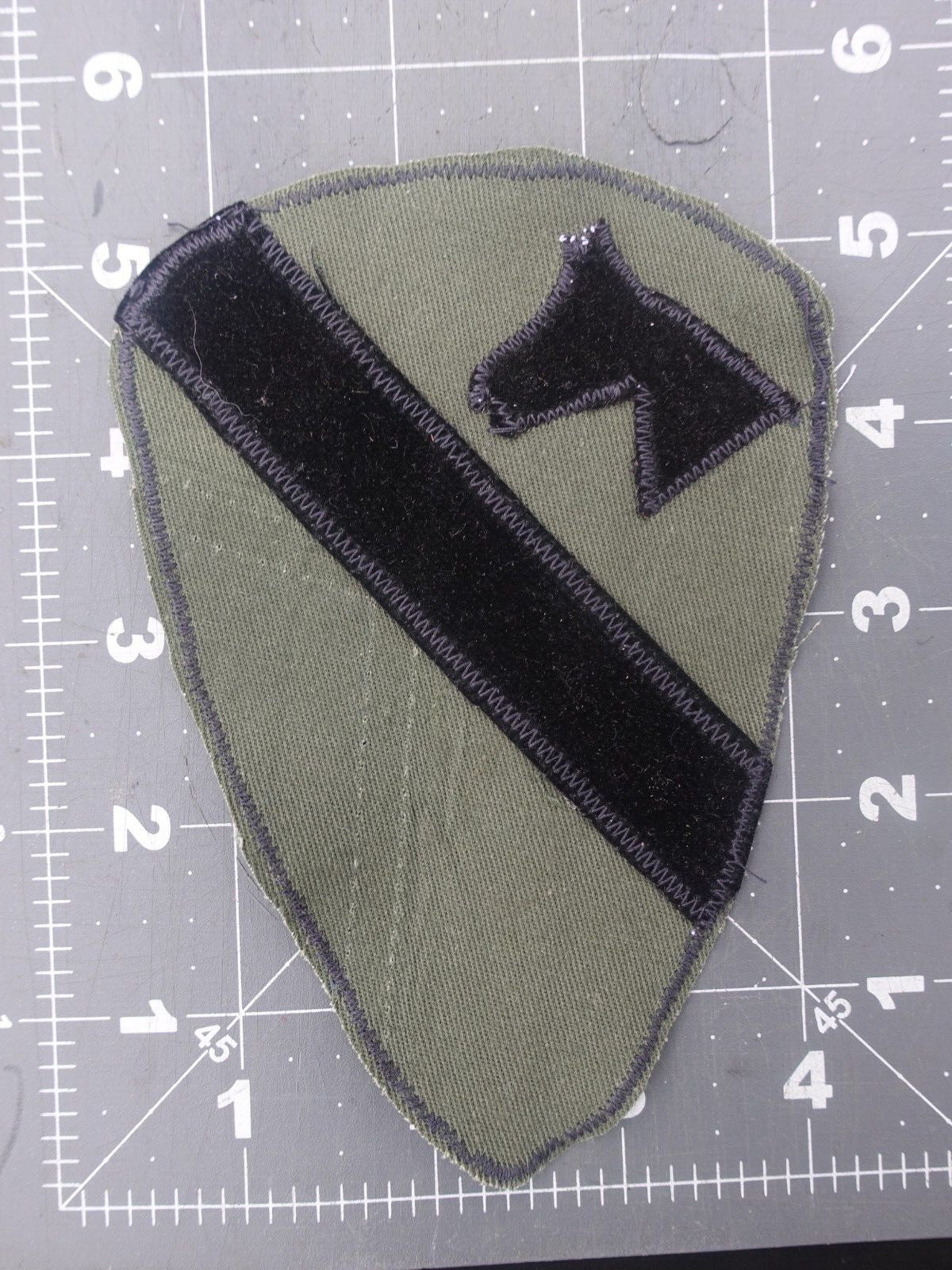 Vietnam Theater Made Style 1st Air Cav cavalry SSI Patch Black Velvet Subdued