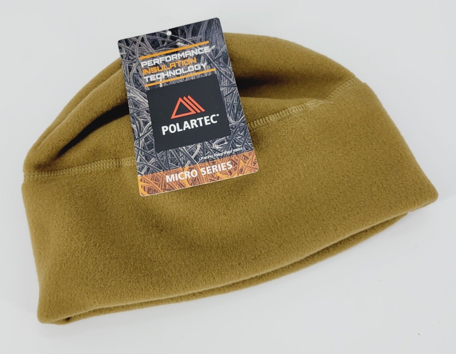 Polartec Micro Series Fleece Beanie Cap COYOTE Made in USA No-Pill Military PT