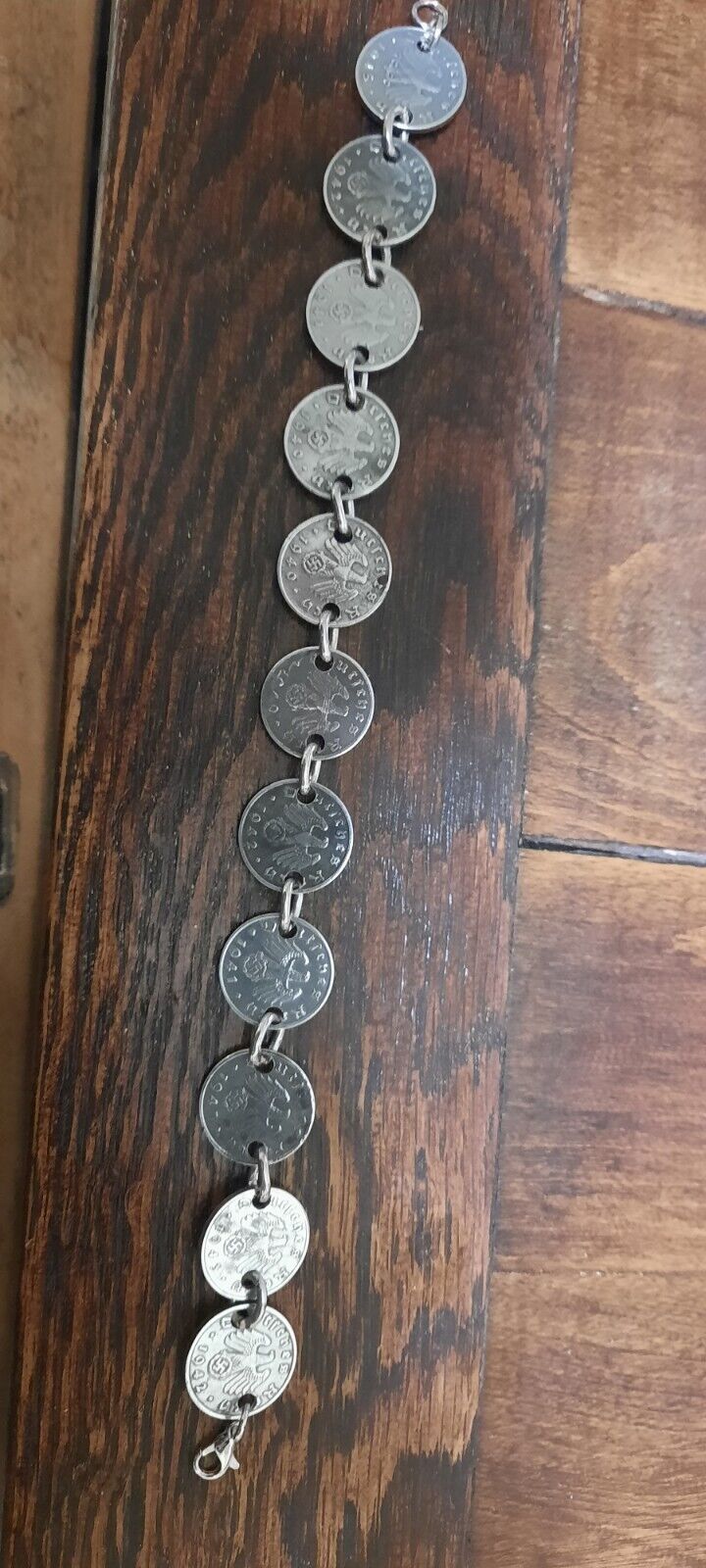 WW2 Original German Coins from the battlefield Bracelet 