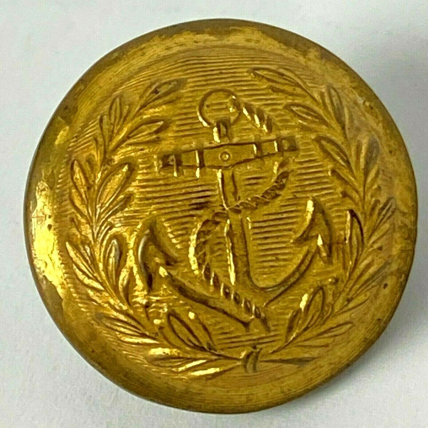 Vintage Military Navy Brass Uniform Button Anchor Unbranded 1\